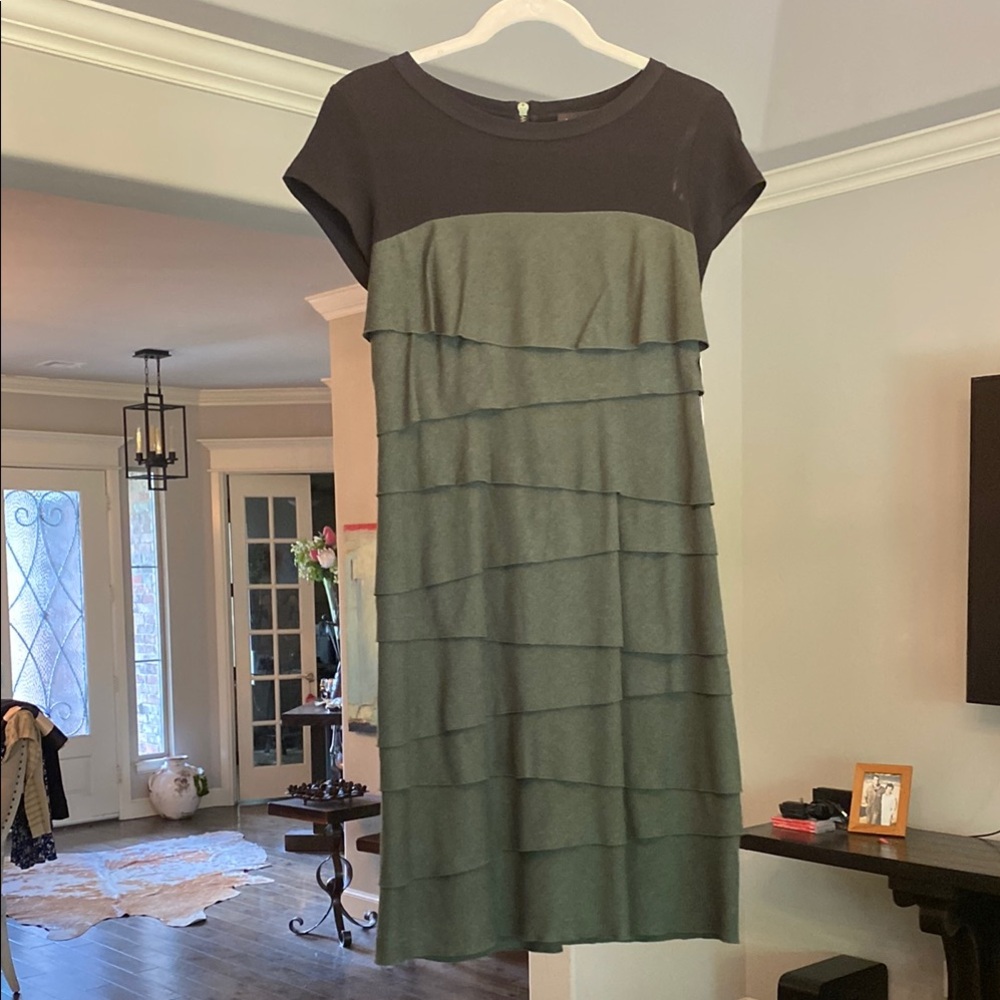 Laundry Black and Green Layered Dress